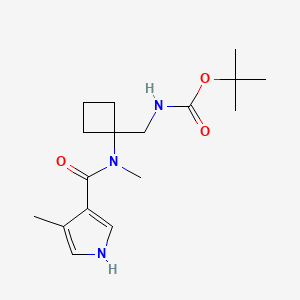 tert-butyl N-[[1-[methyl-(4-methyl-1H-pyrrole-3-carbonyl)amino]cyclobutyl]methyl]carbamate