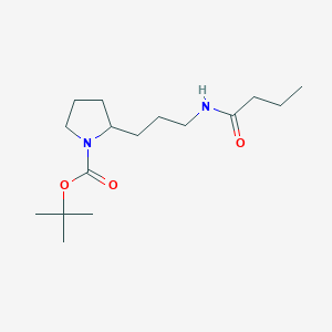 Tert-butyl 2-[3-(butanoylamino)propyl]pyrrolidine-1-carboxylate