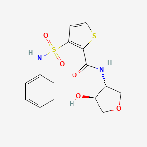 N-[(3R,4S)-4-hydroxyoxolan-3-yl]-3-[(4-methylphenyl)sulfamoyl]thiophene-2-carboxamide