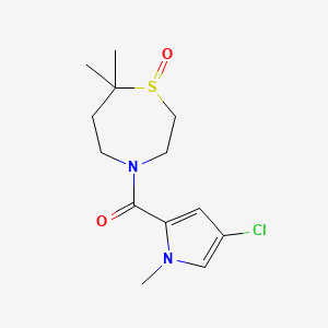 (4-Chloro-1-methylpyrrol-2-yl)-(7,7-dimethyl-1-oxo-1,4-thiazepan-4-yl)methanone