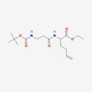 Ethyl 2-[3-[(2-methylpropan-2-yl)oxycarbonylamino]propanoylamino]hex-5-enoate