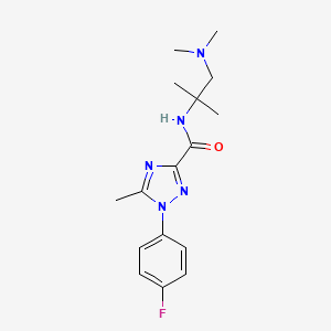 N-[1-(dimethylamino)-2-methylpropan-2-yl]-1-(4-fluorophenyl)-5-methyl-1,2,4-triazole-3-carboxamide