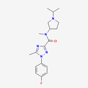 1-(4-fluorophenyl)-N,5-dimethyl-N-(1-propan-2-ylpyrrolidin-3-yl)-1,2,4-triazole-3-carboxamide