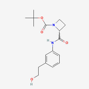 molecular formula C17H24N2O4 B6975838 tert-butyl (2R)-2-[[3-(2-hydroxyethyl)phenyl]carbamoyl]azetidine-1-carboxylate 