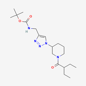 tert-butyl N-[[1-[1-(2-ethylbutanoyl)piperidin-3-yl]triazol-4-yl]methyl]carbamate