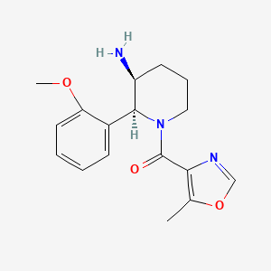 [(2S,3S)-3-amino-2-(2-methoxyphenyl)piperidin-1-yl]-(5-methyl-1,3-oxazol-4-yl)methanone