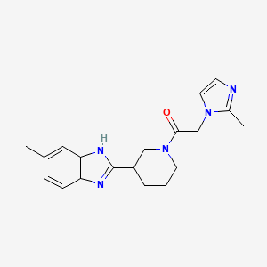 1-[3-(6-methyl-1H-benzimidazol-2-yl)piperidin-1-yl]-2-(2-methylimidazol-1-yl)ethanone