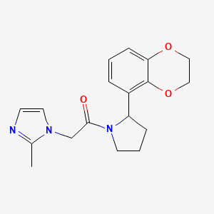 1-[2-(2,3-Dihydro-1,4-benzodioxin-5-yl)pyrrolidin-1-yl]-2-(2-methylimidazol-1-yl)ethanone