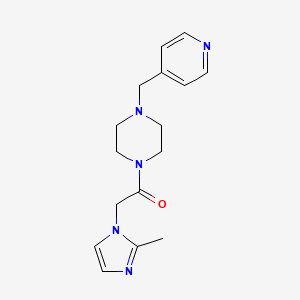 molecular formula C16H21N5O B6975901 2-(2-Methylimidazol-1-yl)-1-[4-(pyridin-4-ylmethyl)piperazin-1-yl]ethanone 