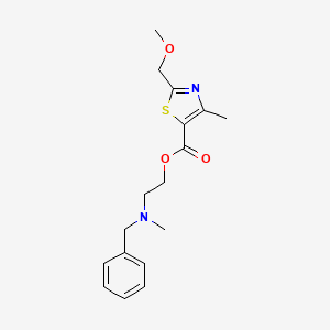 molecular formula C17H22N2O3S B6975926 2-[Benzyl(methyl)amino]ethyl 2-(methoxymethyl)-4-methyl-1,3-thiazole-5-carboxylate 