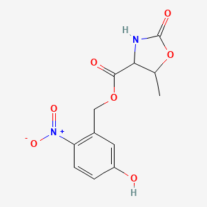 molecular formula C12H12N2O7 B6975941 (5-Hydroxy-2-nitrophenyl)methyl 5-methyl-2-oxo-1,3-oxazolidine-4-carboxylate 