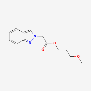 molecular formula C13H16N2O3 B6975976 3-Methoxypropyl 2-indazol-2-ylacetate 