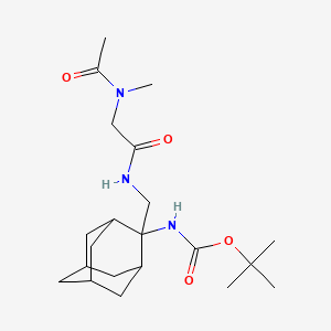 tert-butyl N-[2-[[[2-[acetyl(methyl)amino]acetyl]amino]methyl]-2-adamantyl]carbamate