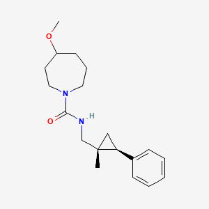 4-methoxy-N-[[(1R,2S)-1-methyl-2-phenylcyclopropyl]methyl]azepane-1-carboxamide