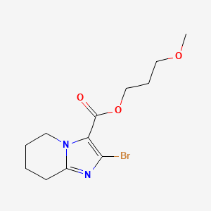 molecular formula C12H17BrN2O3 B6976013 3-Methoxypropyl 2-bromo-5,6,7,8-tetrahydroimidazo[1,2-a]pyridine-3-carboxylate 