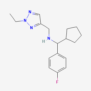 1-cyclopentyl-N-[(2-ethyltriazol-4-yl)methyl]-1-(4-fluorophenyl)methanamine