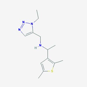 1-(2,5-dimethylthiophen-3-yl)-N-[(3-ethyltriazol-4-yl)methyl]ethanamine