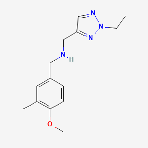 molecular formula C14H20N4O B6976040 N-[(2-ethyltriazol-4-yl)methyl]-1-(4-methoxy-3-methylphenyl)methanamine 