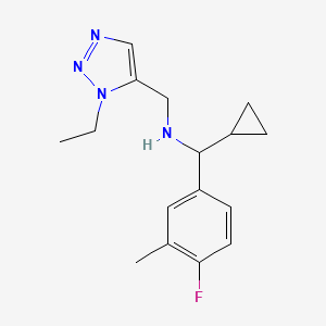 1-cyclopropyl-N-[(3-ethyltriazol-4-yl)methyl]-1-(4-fluoro-3-methylphenyl)methanamine