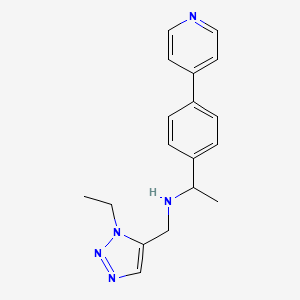 N-[(3-ethyltriazol-4-yl)methyl]-1-(4-pyridin-4-ylphenyl)ethanamine