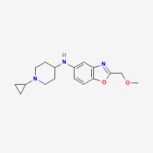 molecular formula C17H23N3O2 B6976058 N-(1-cyclopropylpiperidin-4-yl)-2-(methoxymethyl)-1,3-benzoxazol-5-amine 