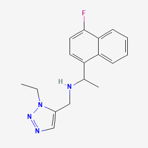 N-[(3-ethyltriazol-4-yl)methyl]-1-(4-fluoronaphthalen-1-yl)ethanamine