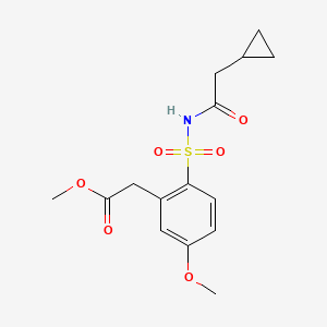 Methyl 2-[2-[(2-cyclopropylacetyl)sulfamoyl]-5-methoxyphenyl]acetate