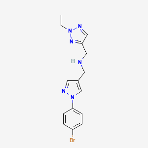 1-[1-(4-bromophenyl)pyrazol-4-yl]-N-[(2-ethyltriazol-4-yl)methyl]methanamine