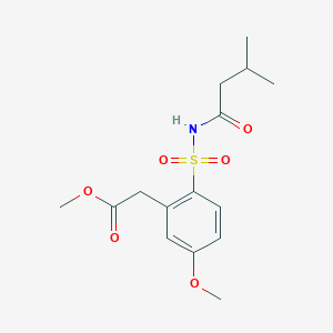 Methyl 2-[5-methoxy-2-(3-methylbutanoylsulfamoyl)phenyl]acetate