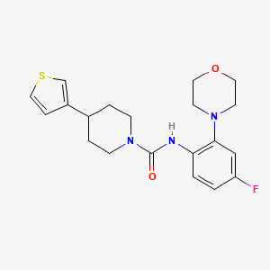 N-(4-fluoro-2-morpholin-4-ylphenyl)-4-thiophen-3-ylpiperidine-1-carboxamide