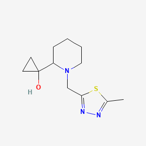 1-[1-[(5-Methyl-1,3,4-thiadiazol-2-yl)methyl]piperidin-2-yl]cyclopropan-1-ol