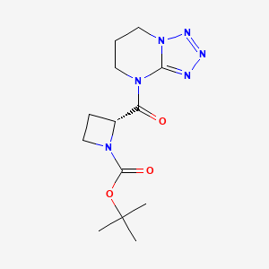 molecular formula C13H20N6O3 B6976189 tert-butyl (2R)-2-(6,7-dihydro-5H-tetrazolo[1,5-a]pyrimidine-4-carbonyl)azetidine-1-carboxylate 