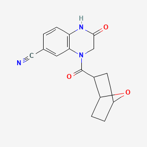 4-(7-Oxabicyclo[2.2.1]heptane-2-carbonyl)-2-oxo-1,3-dihydroquinoxaline-6-carbonitrile