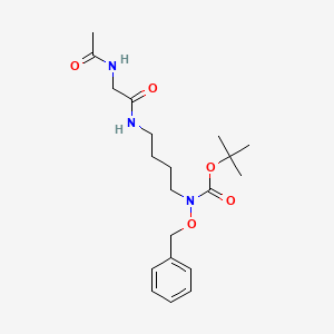 molecular formula C20H31N3O5 B6976209 tert-butyl N-[4-[(2-acetamidoacetyl)amino]butyl]-N-phenylmethoxycarbamate 