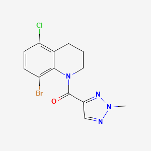 molecular formula C13H12BrClN4O B6976212 (8-bromo-5-chloro-3,4-dihydro-2H-quinolin-1-yl)-(2-methyltriazol-4-yl)methanone 