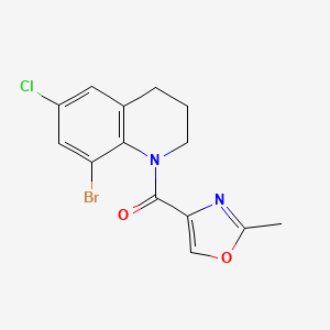 (8-bromo-6-chloro-3,4-dihydro-2H-quinolin-1-yl)-(2-methyl-1,3-oxazol-4-yl)methanone