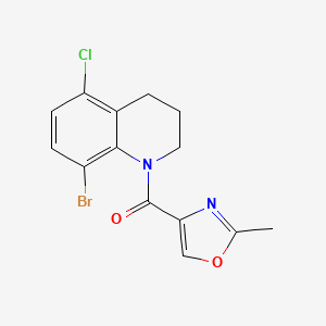 (8-bromo-5-chloro-3,4-dihydro-2H-quinolin-1-yl)-(2-methyl-1,3-oxazol-4-yl)methanone