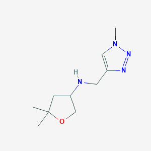 5,5-dimethyl-N-[(1-methyltriazol-4-yl)methyl]oxolan-3-amine