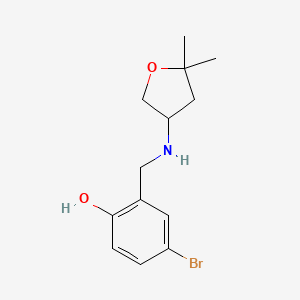 4-Bromo-2-[[(5,5-dimethyloxolan-3-yl)amino]methyl]phenol