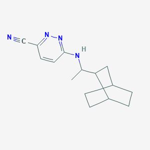 molecular formula C15H20N4 B6976234 6-[1-(2-Bicyclo[2.2.2]octanyl)ethylamino]pyridazine-3-carbonitrile 