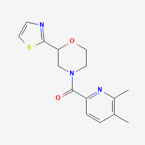 (5,6-Dimethylpyridin-2-yl)-[2-(1,3-thiazol-2-yl)morpholin-4-yl]methanone