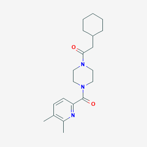 2-Cyclohexyl-1-[4-(5,6-dimethylpyridine-2-carbonyl)piperazin-1-yl]ethanone