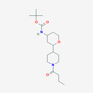 tert-butyl N-[2-(1-butanoylpiperidin-4-yl)oxan-4-yl]carbamate