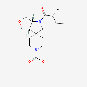 tert-butyl (3aS,6aR)-1-(2-ethylbutanoyl)spiro[3a,4,6,6a-tetrahydro-2H-furo[3,4-b]pyrrole-3,4'-piperidine]-1'-carboxylate