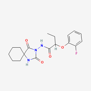 N-(2,4-dioxo-1,3-diazaspiro[4.5]decan-3-yl)-2-(2-fluorophenoxy)butanamide