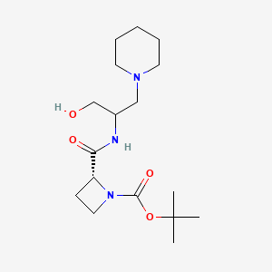 tert-butyl (2R)-2-[(1-hydroxy-3-piperidin-1-ylpropan-2-yl)carbamoyl]azetidine-1-carboxylate