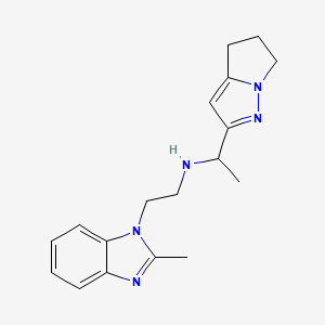 1-(5,6-dihydro-4H-pyrrolo[1,2-b]pyrazol-2-yl)-N-[2-(2-methylbenzimidazol-1-yl)ethyl]ethanamine