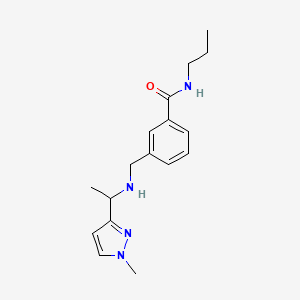 3-[[1-(1-methylpyrazol-3-yl)ethylamino]methyl]-N-propylbenzamide