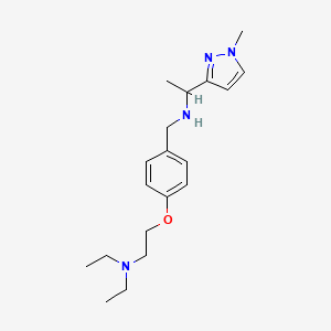 N-[[4-[2-(diethylamino)ethoxy]phenyl]methyl]-1-(1-methylpyrazol-3-yl)ethanamine