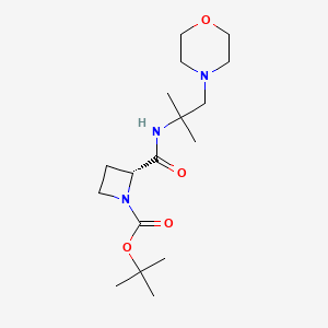 tert-butyl (2R)-2-[(2-methyl-1-morpholin-4-ylpropan-2-yl)carbamoyl]azetidine-1-carboxylate